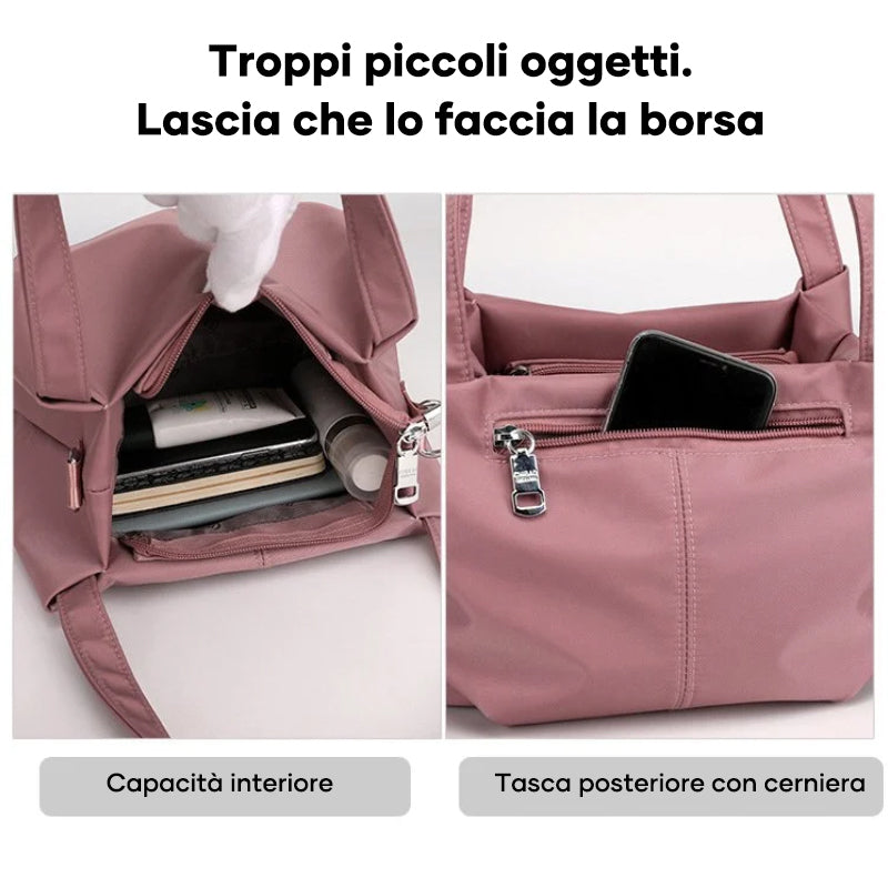 Borsa a tracolla in tela alla moda