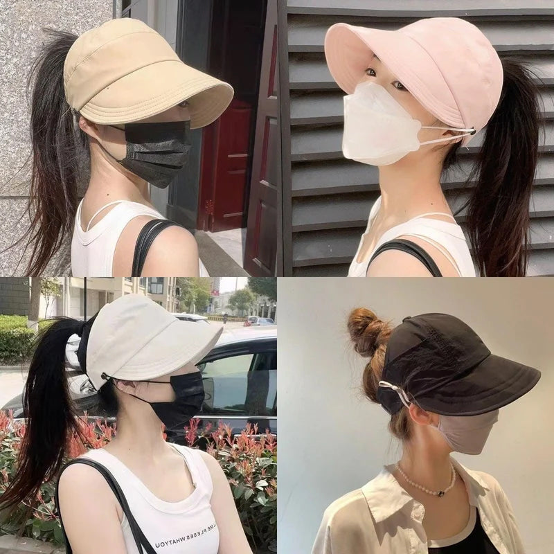 Cappello da sole con cappuccio cavo con protezione UV