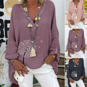 Camicia grande in coton lin Dandelion