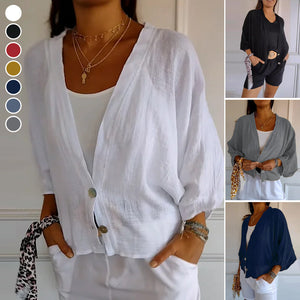 Cardigan casual dalla vestibilità ampia con due bottoni