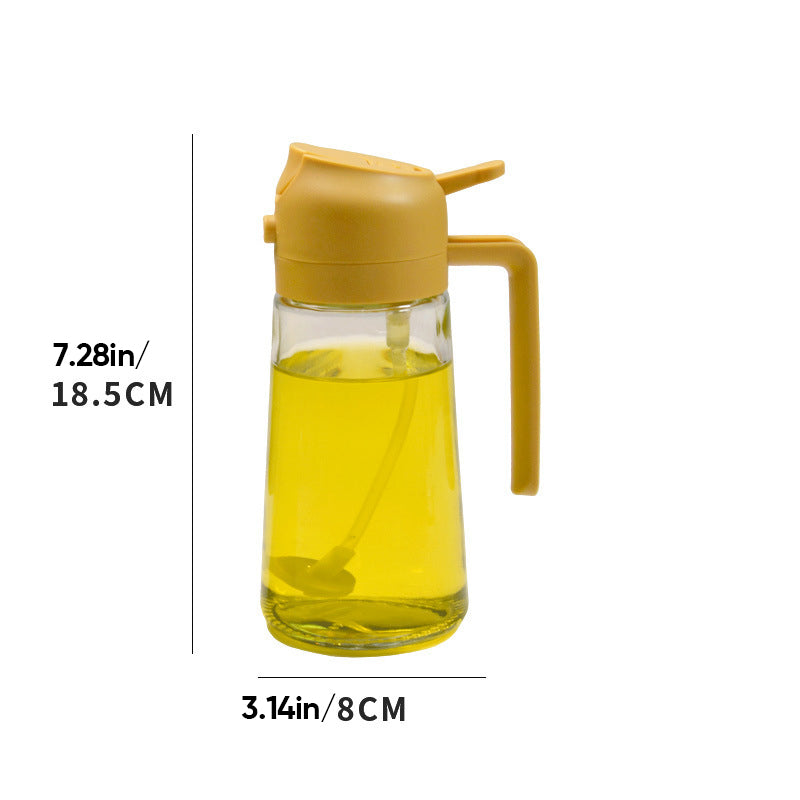 Spruzzatore e dispenser per olio in vetro 2 in 1