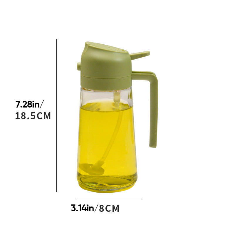 Spruzzatore e dispenser per olio in vetro 2 in 1