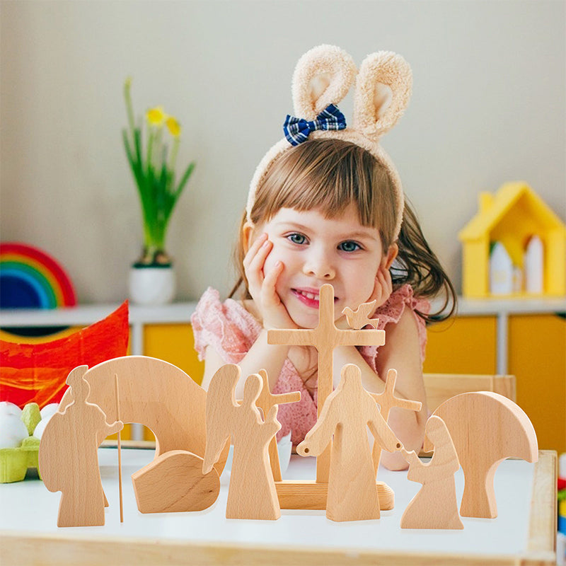 Decorazione in legno di scena di Pasqua