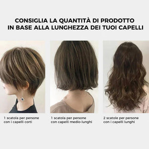 Shampoo colorante per capelli a bolle vegetali