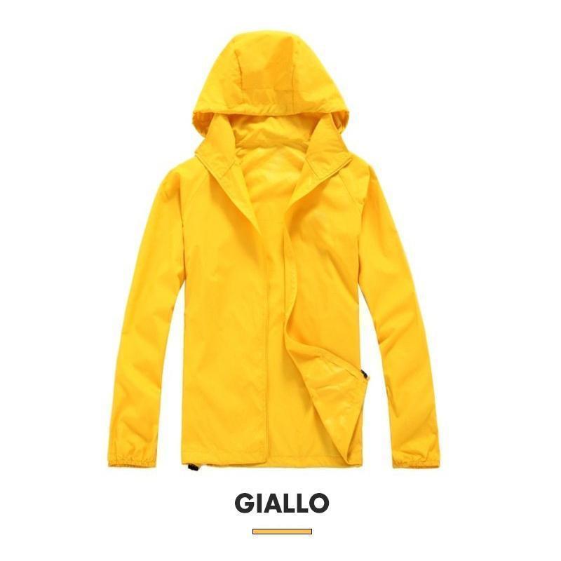 Giacca a vento impermeabile leggera e anti-UV, unisex