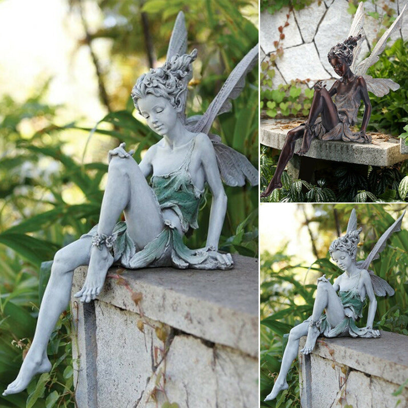 Statua del giardino delle fate sedute