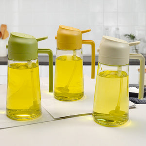 Spruzzatore e dispenser per olio in vetro 2 in 1