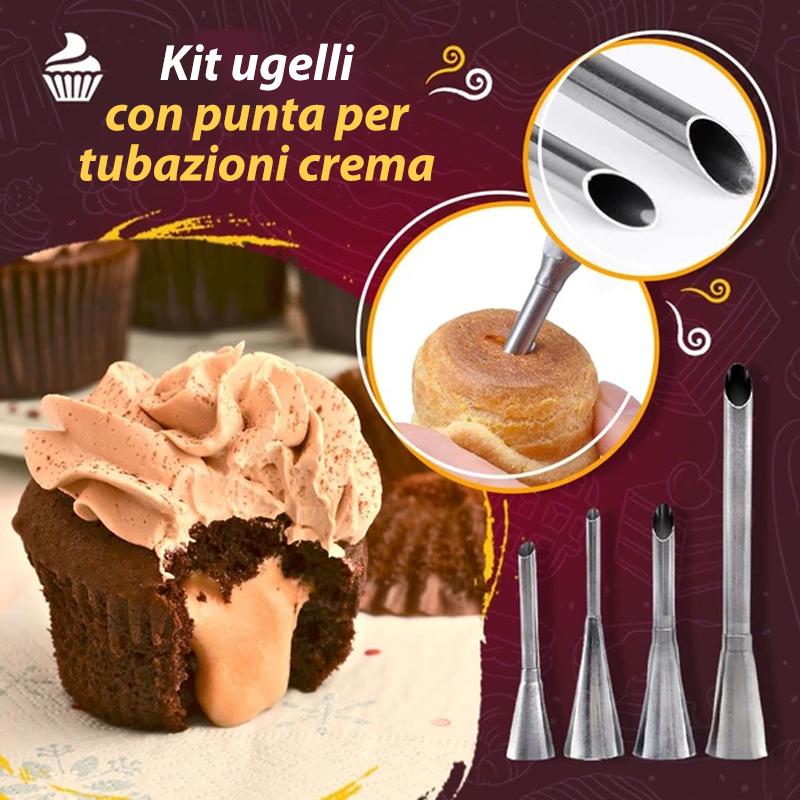 KIT UGELLI CON PUNTA PER TUBAZIONI CREMA (3 PEZZI)