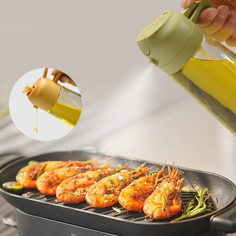 Spruzzatore e dispenser per olio in vetro 2 in 1