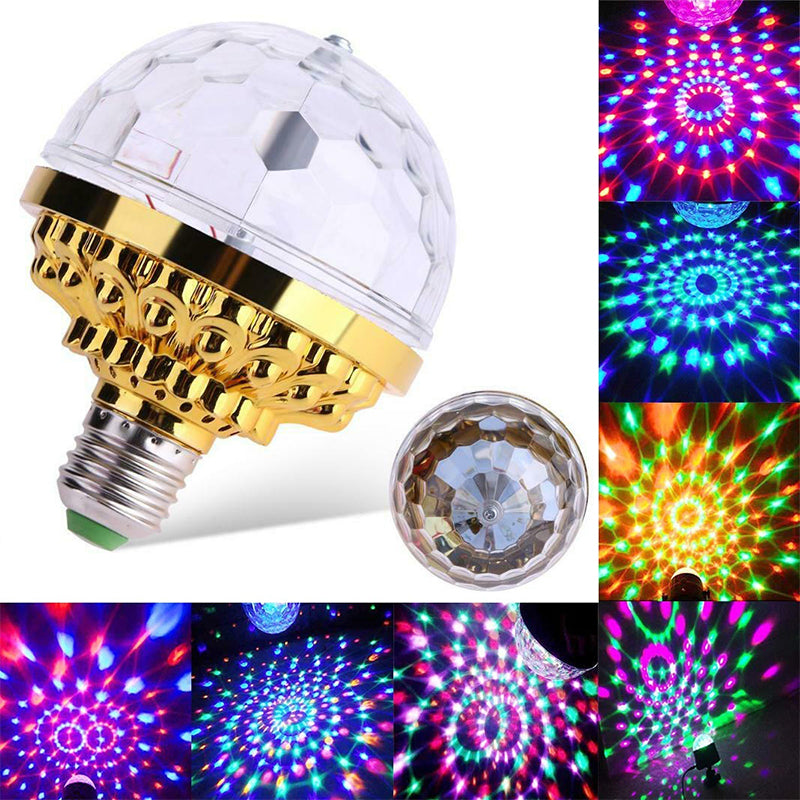 Lampadina Rotante Colorata Con Palla Da Discoteca A LED