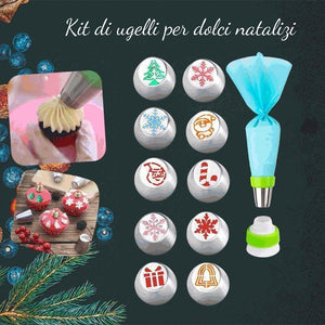 Kit di ugelli per dolci natalizi