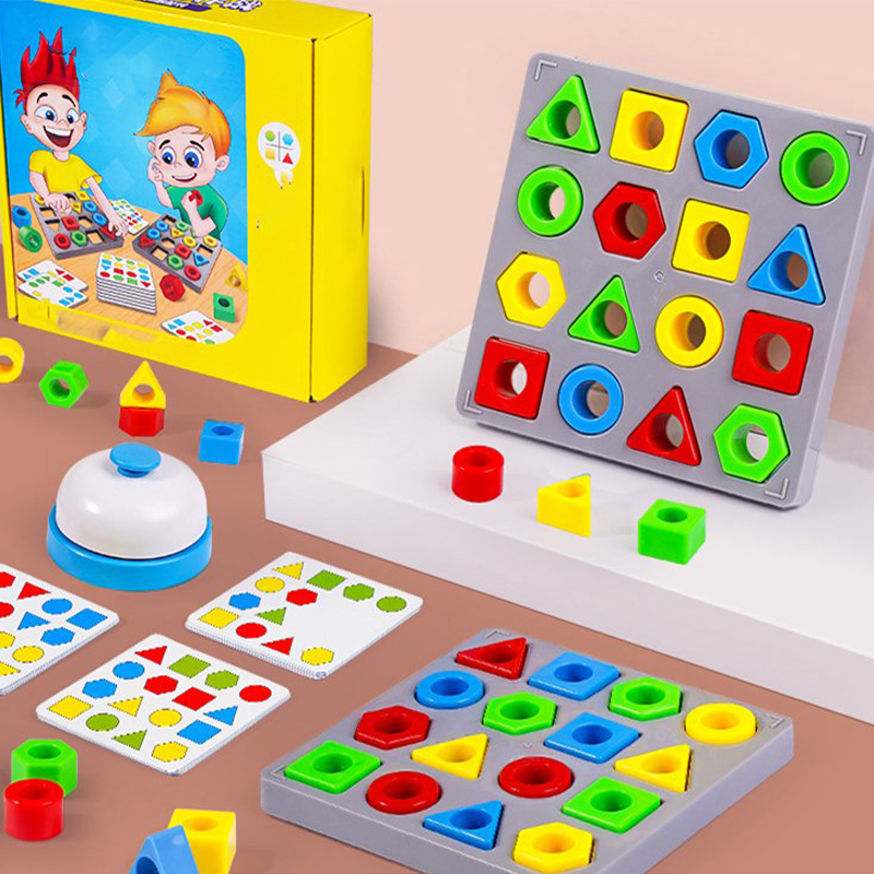 Acquista Bambini che abbinano giocattoli puzzle colori forma geometrica  giochi da tavolo puzzle giocattoli di interazione educativi precoci per  giochi per bambini