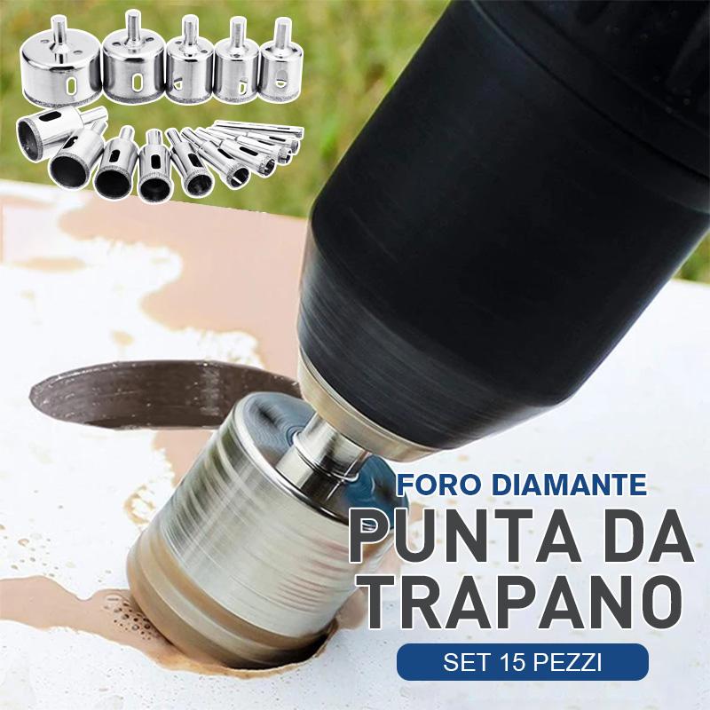 Set di punte per trapano diamantate 15pz