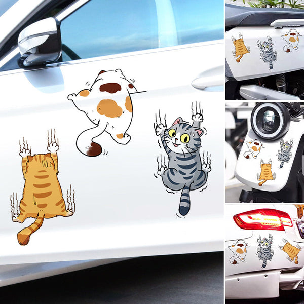 Adesivi per auto con decalcomanie a forma di gatto carino, 3 pezzi –  veramoons