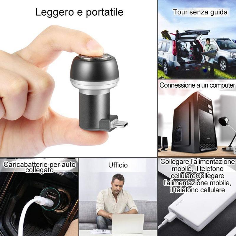 Rasoio elettrico portatile da viaggio con ventosa USB