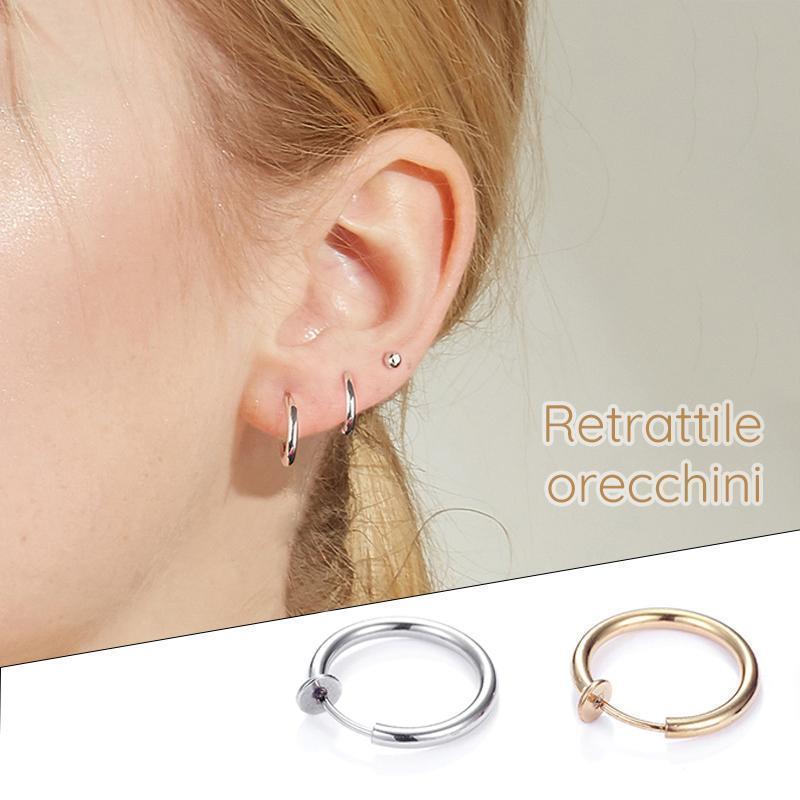 Retrattile Orecchini-Non Bisogno Piercing