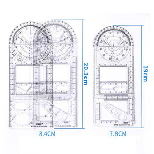 Righello geometrico multifunzionale