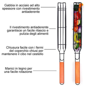 Cestini riutilizzabili per grigliate