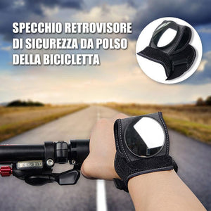 Specchietto retrovisore di sicurezza da polso per bicicletta