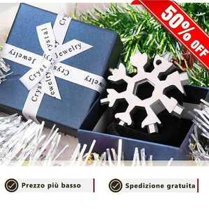 MULTI-STRUMENTO ACCIAIO INOSSIDABILE A FORMA DI NEVE 18-IN-1（Confezione regalo） - oseletti