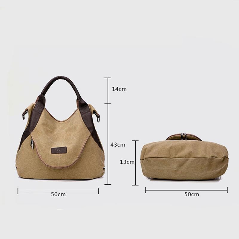 Borsa tote casual da donna con tasca grande capacità