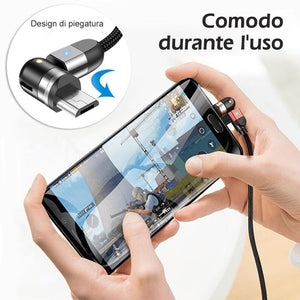 Design 3 IN 1 Cavo magnetico a 360 °