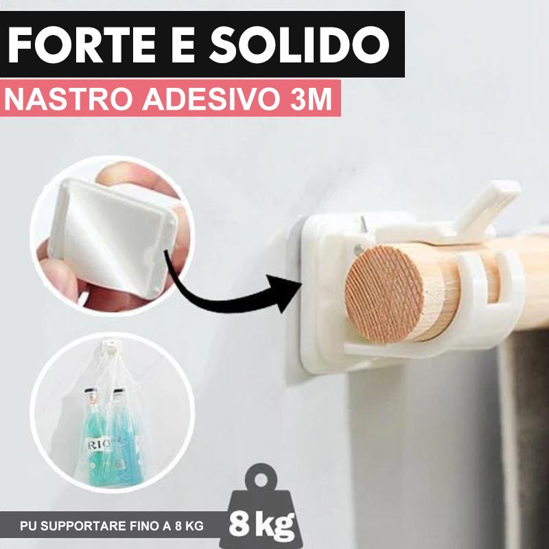 Acquista 2/4pcs Supporto per asta di tenda regolabile senza chiodi