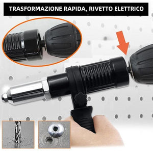 Kit adattatore per pistola rivettatrice professionale 🛠 Con 4 bulloni per ugelli diversi