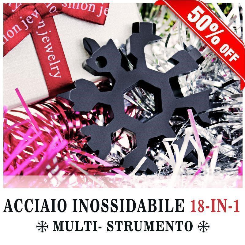 MULTI-STRUMENTO ACCIAIO INOSSIDABILE A FORMA DI NEVE 18-IN-1（Confezione regalo） - oseletti