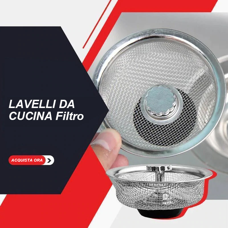 Filtro di ricambio in acciaio inox per lavelli da cucina