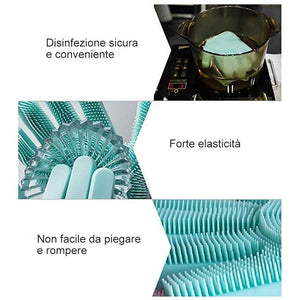 Guanti da lavaggio in silicone magico