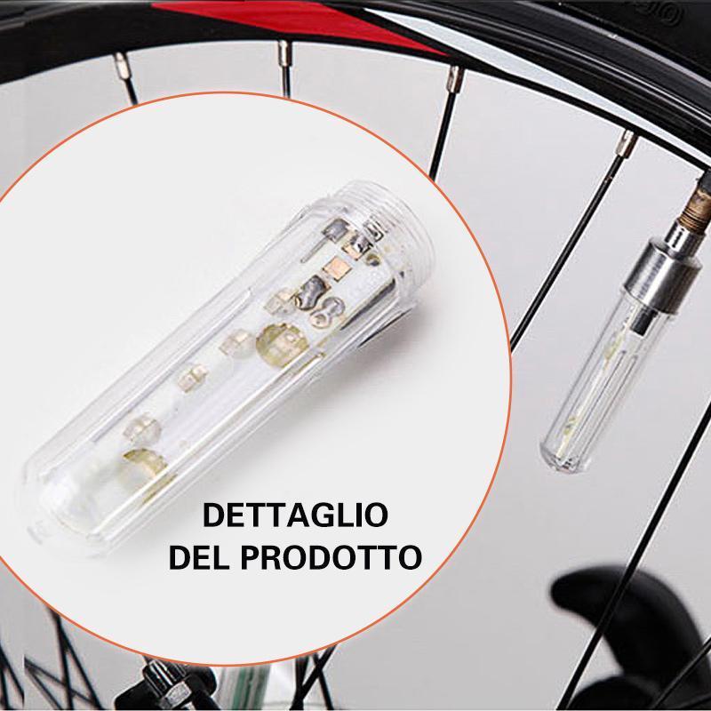 2 X LED luce tappo valvola per bici，moto e auto