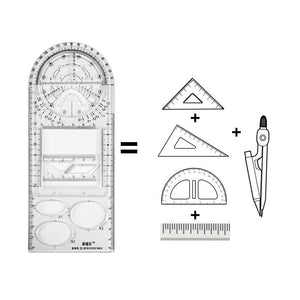 Righello geometrico multifunzionale