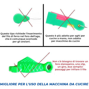 5/10 Pezzi, Strumento Infila Ago, Infila Filo Automatico Cucire