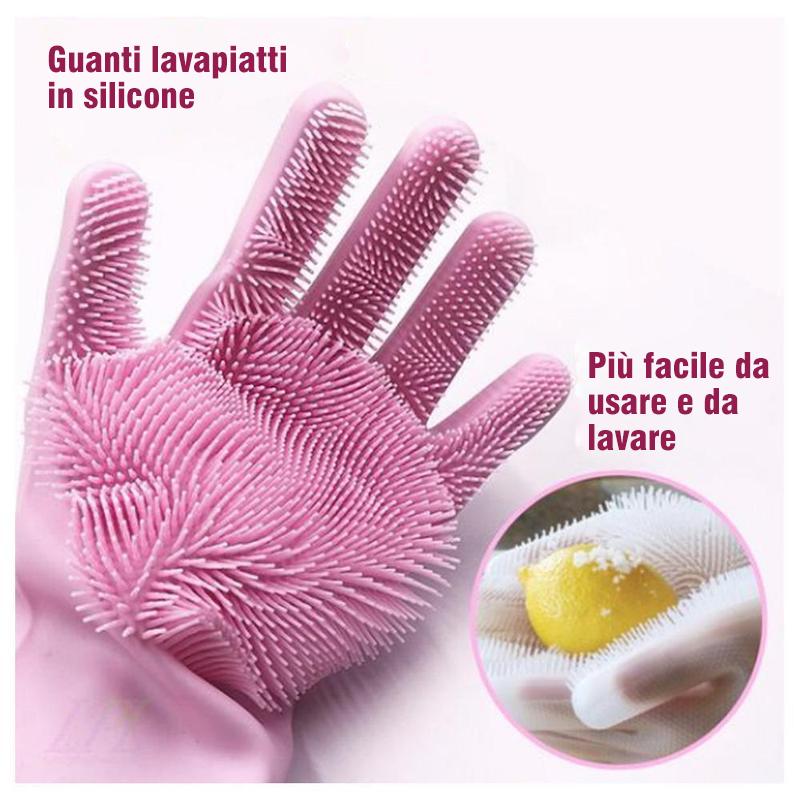 Guanti da lavaggio in silicone magico