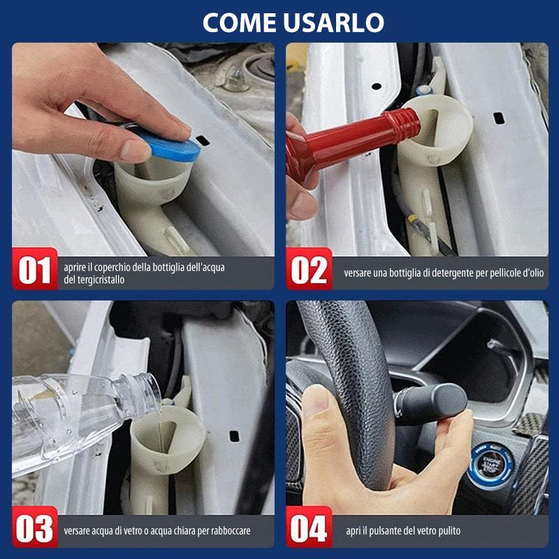 Detergente per parabrezza auto