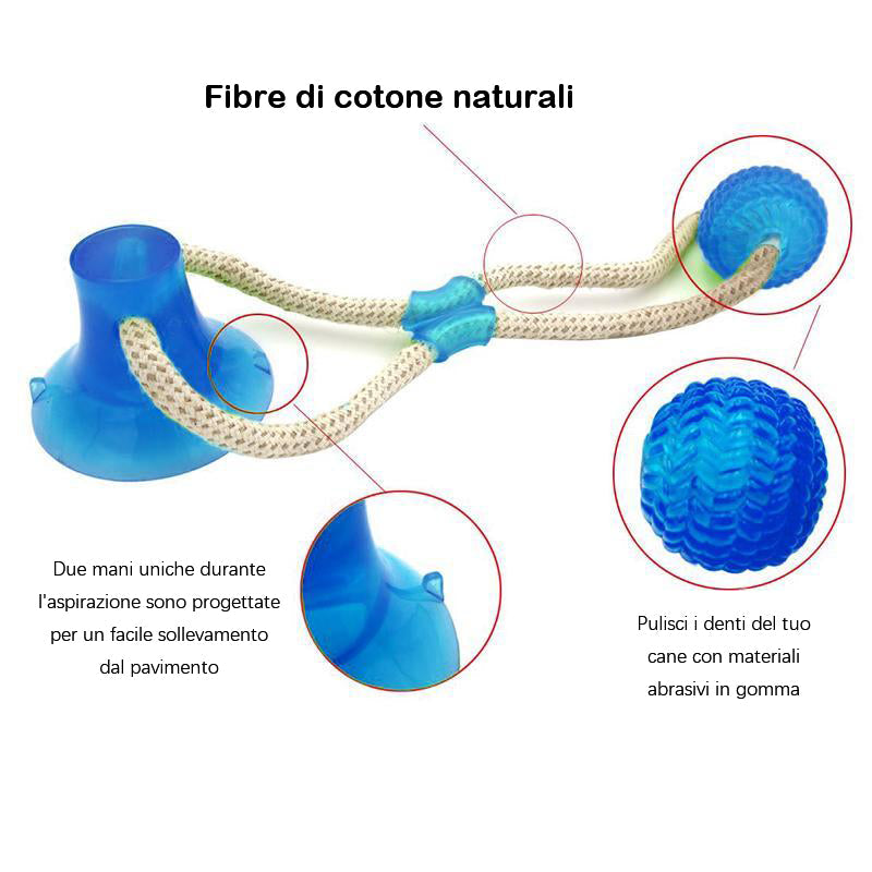 Giocattolo multifunzionale per la dentizione degli animali domestici