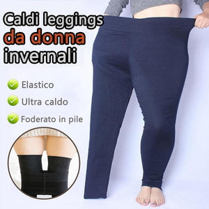 Caldi pantaloni attillati  invernali da donna - leggings sottili