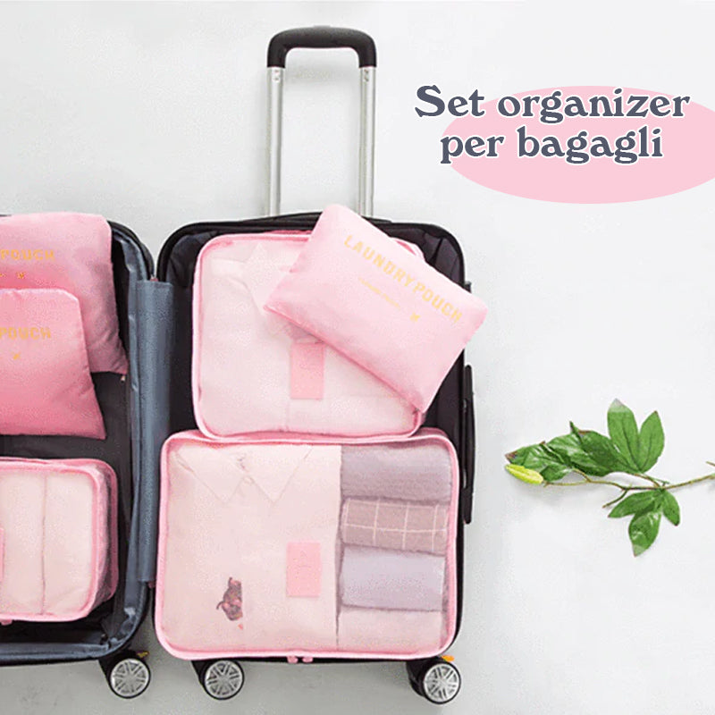 Set organizer per imballaggio bagagli (6 pezzi)