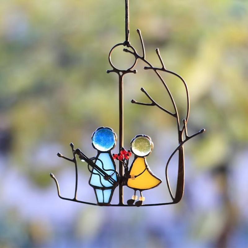 Attaccapanni per finestre artistiche in vetro colorato Idearock™Suncatcher