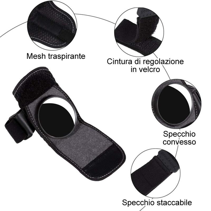 Specchietto retrovisore di sicurezza da polso per bicicletta