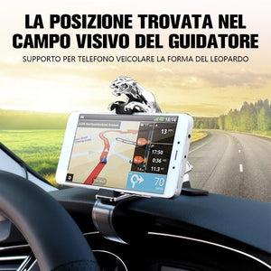 Supporto per clip per telefono leopardo rotante a 360 °