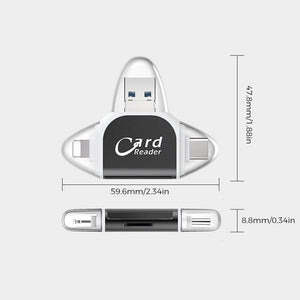 Lettore di schede SD TF universale multiporta 4 in1