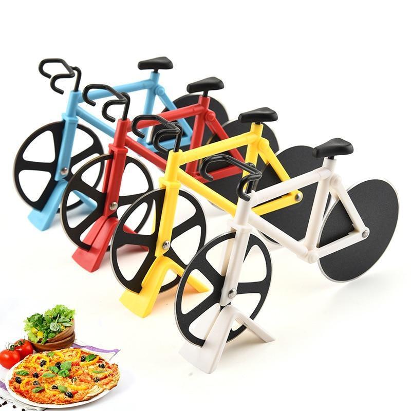 Tagliapizza a Forma di Bicicletta/Moto in Acciaio Inox