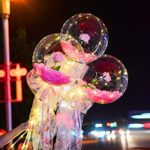 Palloncini luminosi a Led fai-da-te con Bouquet di fiori di rosa