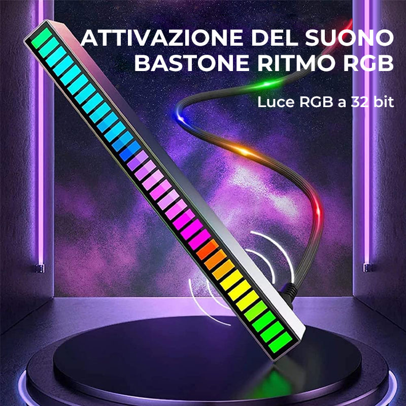 Barra luminosa RGB attivata dal suono wireless