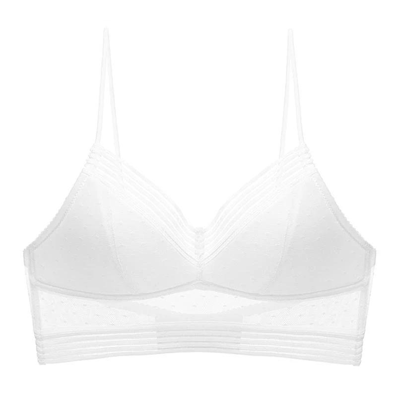 Reggiseno Senza Schienale Fiore Pizzo Design a Forma di U