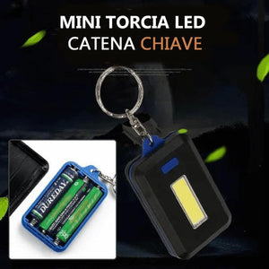 Mini portachiavi con torcia a LED