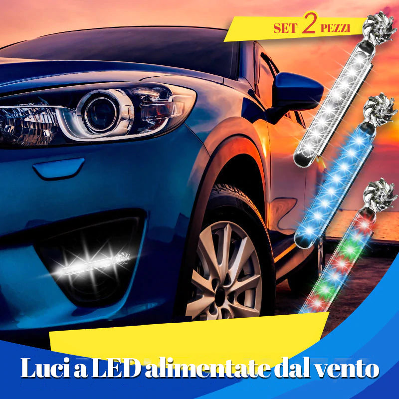 Luci a LED alimentate dal vento