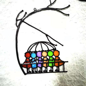 Attaccapanni per finestre artistiche in vetro colorato Idearock™Suncatcher